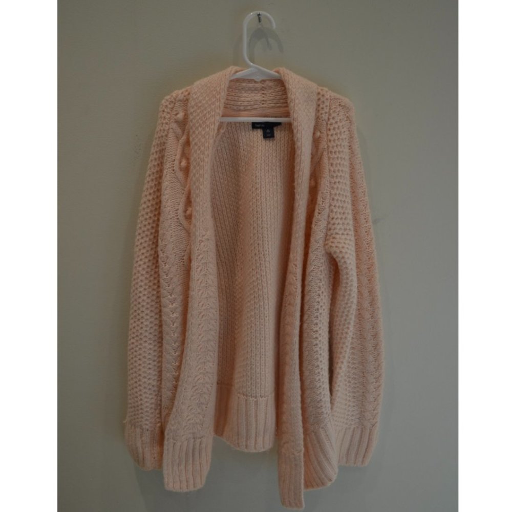 GapKids Girls (XL) Pale Pink Knitted Long Cardigan
